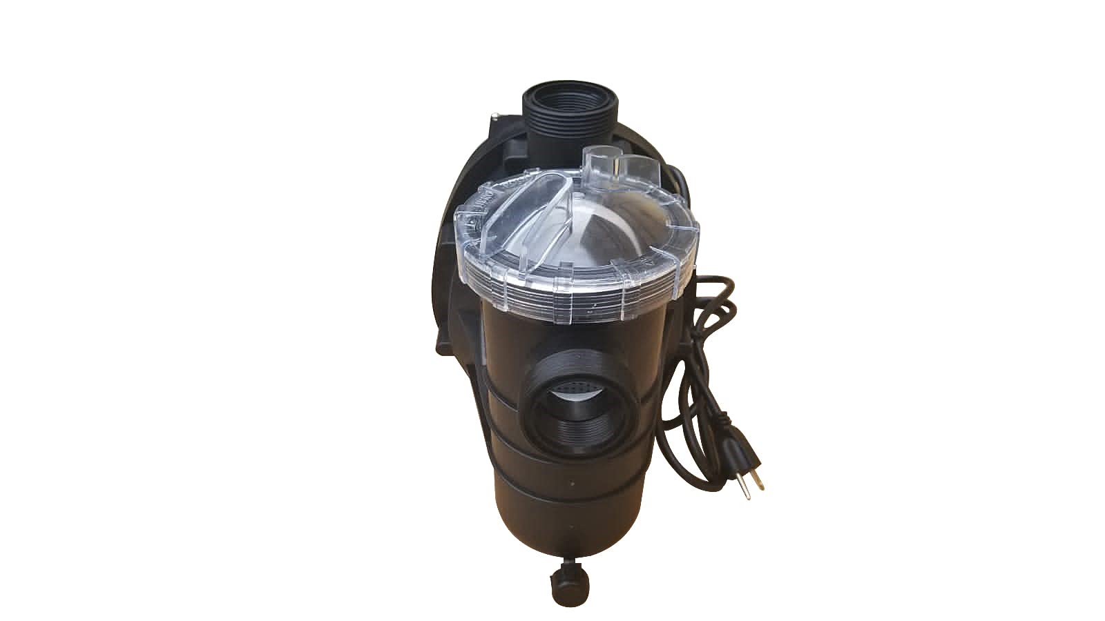 FibroPool 0.33HP Above Ground Pool Pump - 1/3 HP High Efficiency Single Speed Motor with Clear Top Lid - Includes Hose Adapters - Made in USA - Perfect for Small to Medium Above Ground Pools, Water Circulation and Filtration Systems