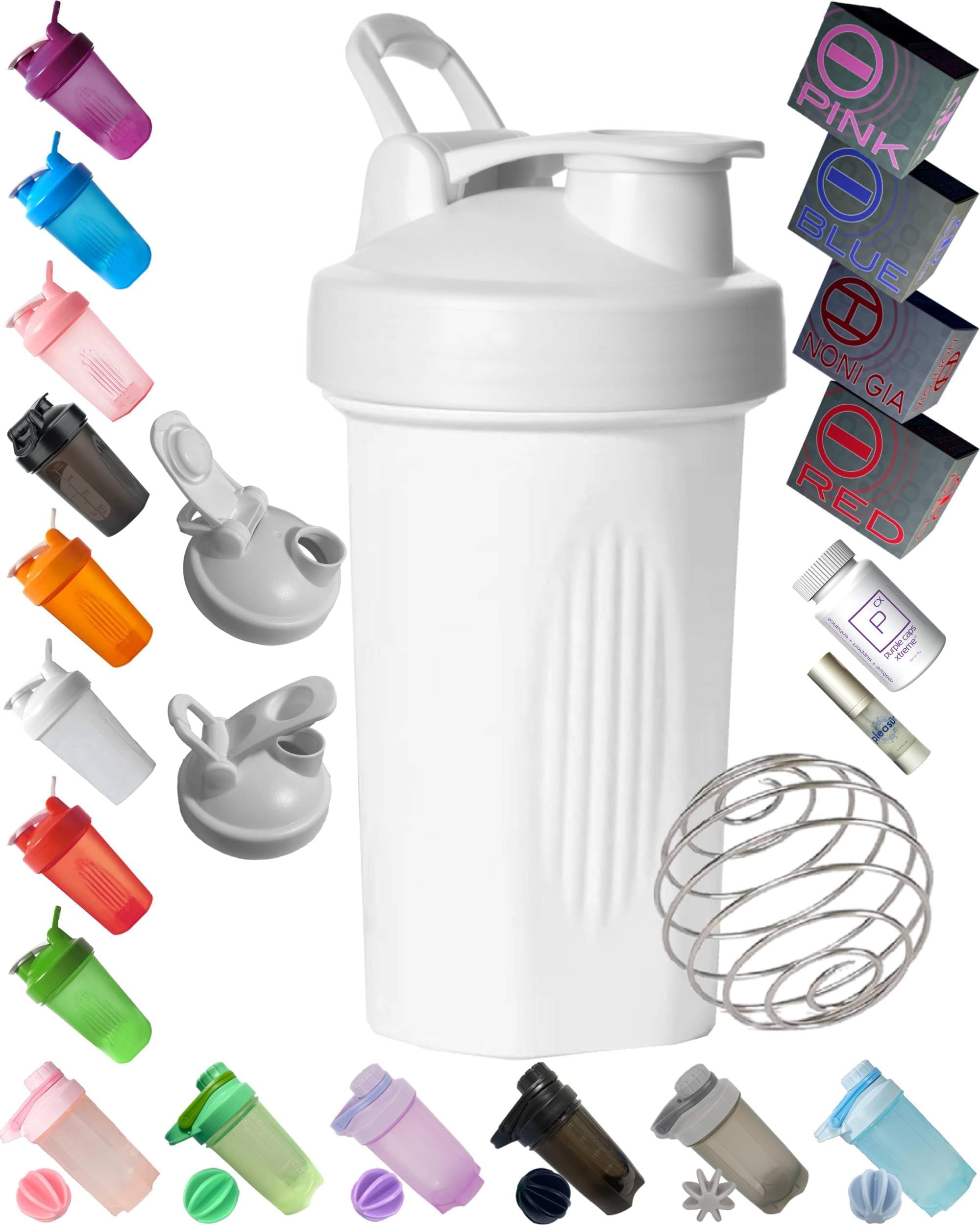 12Oz/400ml BPA-Free Shaker Bottle with Measurement Marks & Stainless Steel Whisk Ball - Perfect for Protein, Keto, Nutrition & Juice Powder Mixing - Ideal for Gym, Workout, Travel & Meal Prep