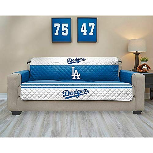 Los Angeles Dodgers Reversible Sofa Cover - Pegasus Sports Furniture Protector for Couch & Sectional - Perfect for Game Day & Home Decor