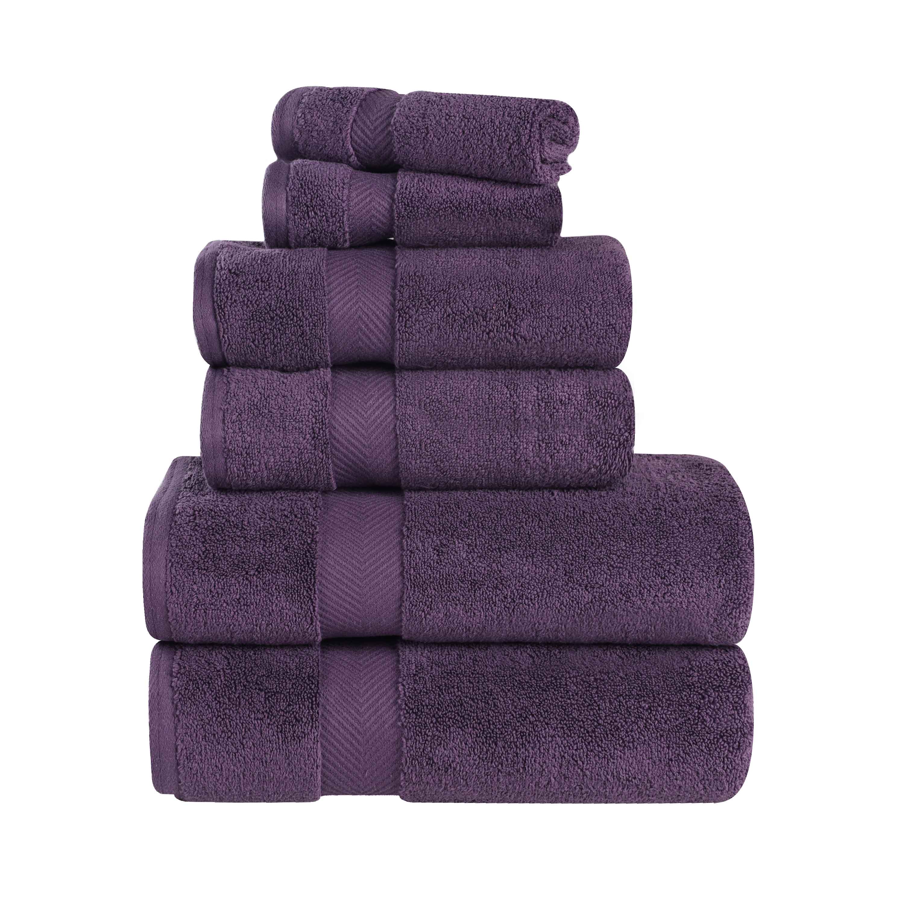 Premium 6-Piece Zero Twist Cotton Towel Set - Ultra Soft & Absorbent Bath, Beach & Spa Towels for Home & Travel