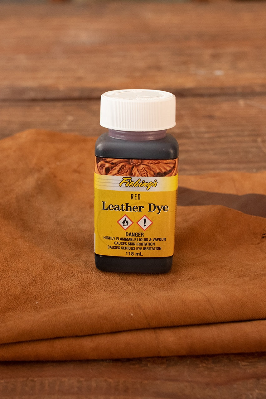 Fiebing's Professional Leather Dye - 4 oz (118 ml) Red Color for Leather Crafting, Shoe Repair & DIY Projects - High-Quality Leather Stain for Belts, Wallets, Bags & Furniture Restoration