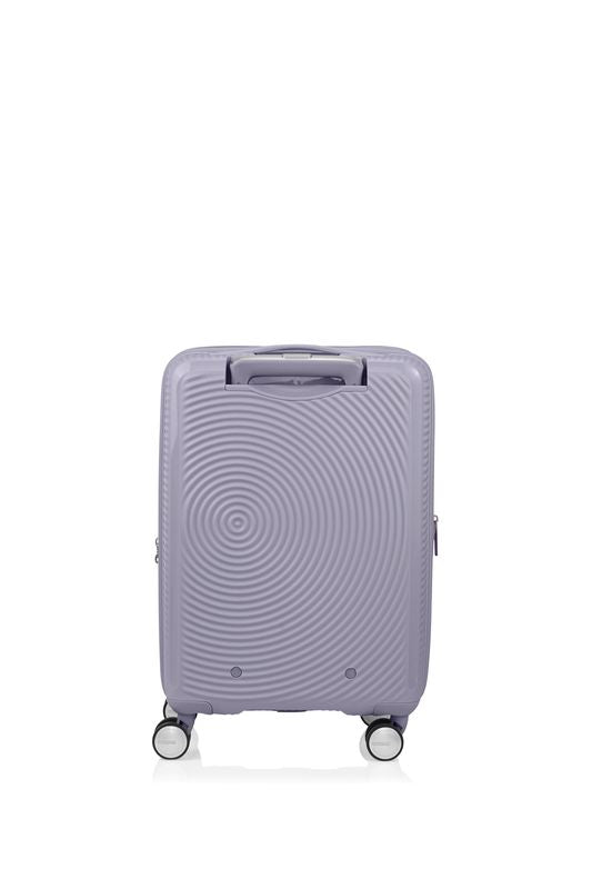 American Tourister CURIO 2.0 55/20 Expandable Spinner Luggage - Hushed Orchid Glow | Lightweight Carry-On Suitcase for Travel, Business Trips & Vacations