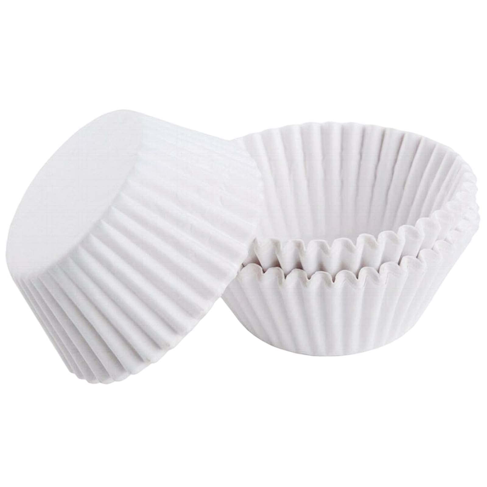100Pcs White Paper Cupcake Liners for Baking - Small Muffin Wrappers, Perfect for King Coronation, Birthday Parties, Weddings & Christmas Decorations - Ideal for Home Baking, Party Supplies & Holiday Desserts