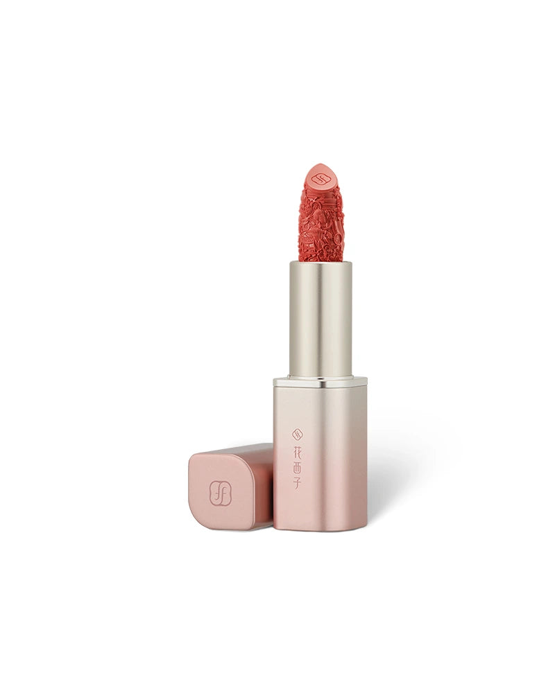Blooming Rouge Engraved Lipstick - Long Lasting Matte Lipstick with Floral Design, Vegan & Cruelty Free - Perfect for Date Night, Parties & Special Occasions