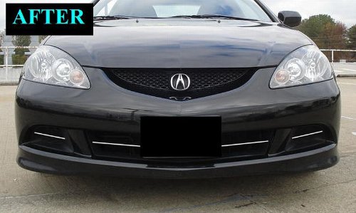 Chrome Grille Grill Kit for 2005-2006 Acura RSX Type S - Direct Fit Replacement - Upgrade Your Car's Front End Style (Perfect for Car Enthusiasts & Show Car Modifications)
