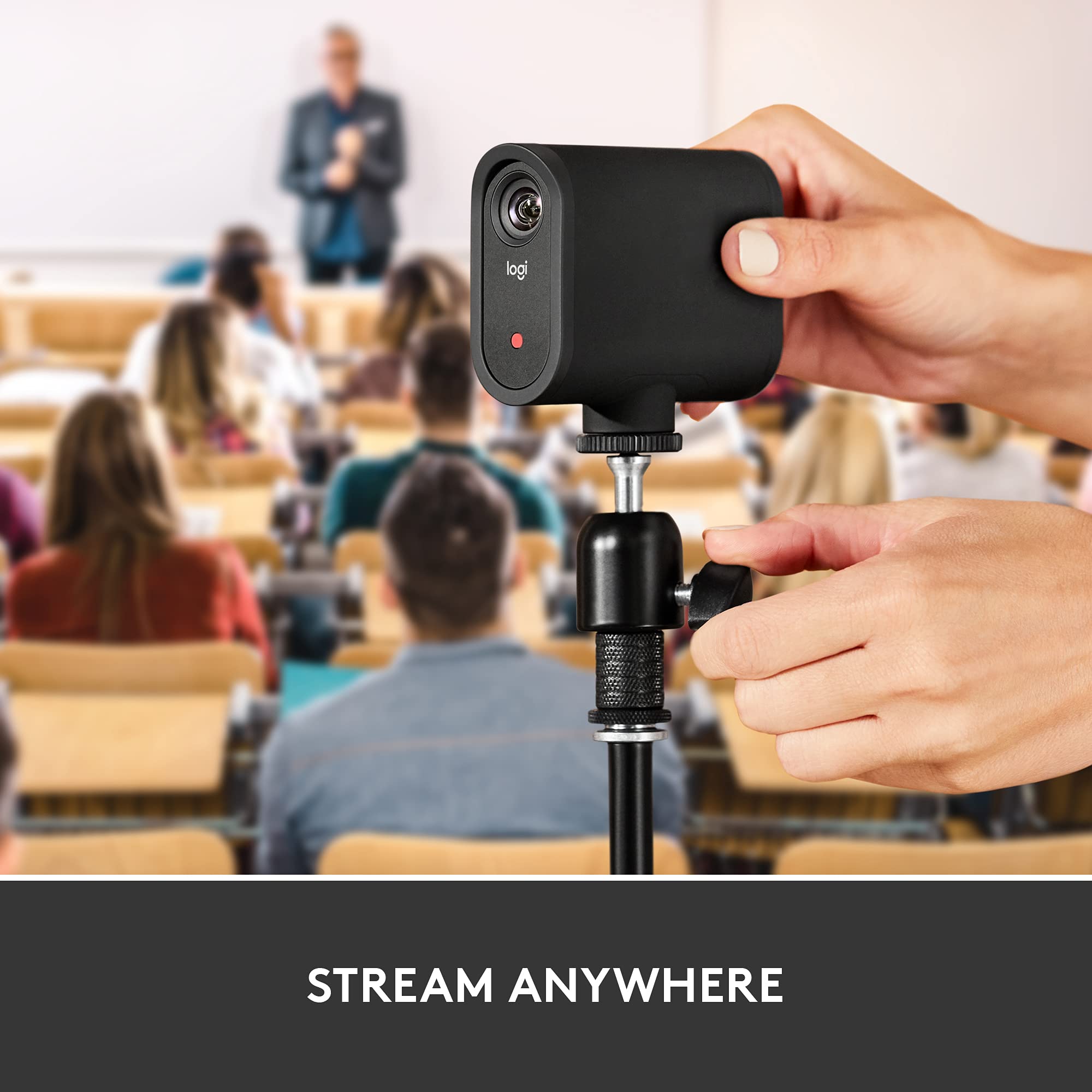 Logitech Mevo Start Wireless Live Streaming Camera - 1080p HD Video, App Control, LTE/Wi-Fi Connectivity - Perfect for Vlogging, Gaming, and Live Events (Black)