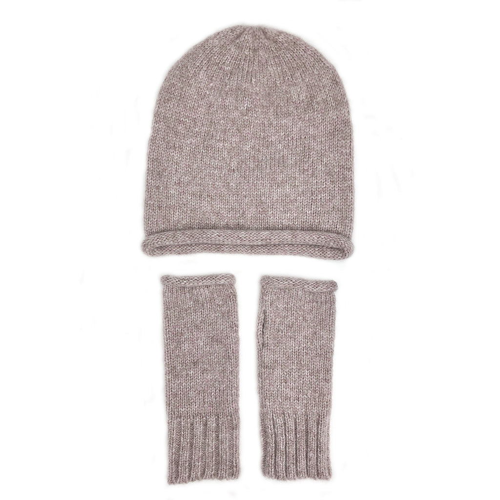 Soft & Stylish Blush Alpaca Knit Gloves for Women - Warm Winter Accessories for Outdoor Activities, Skiing & Snowboarding
