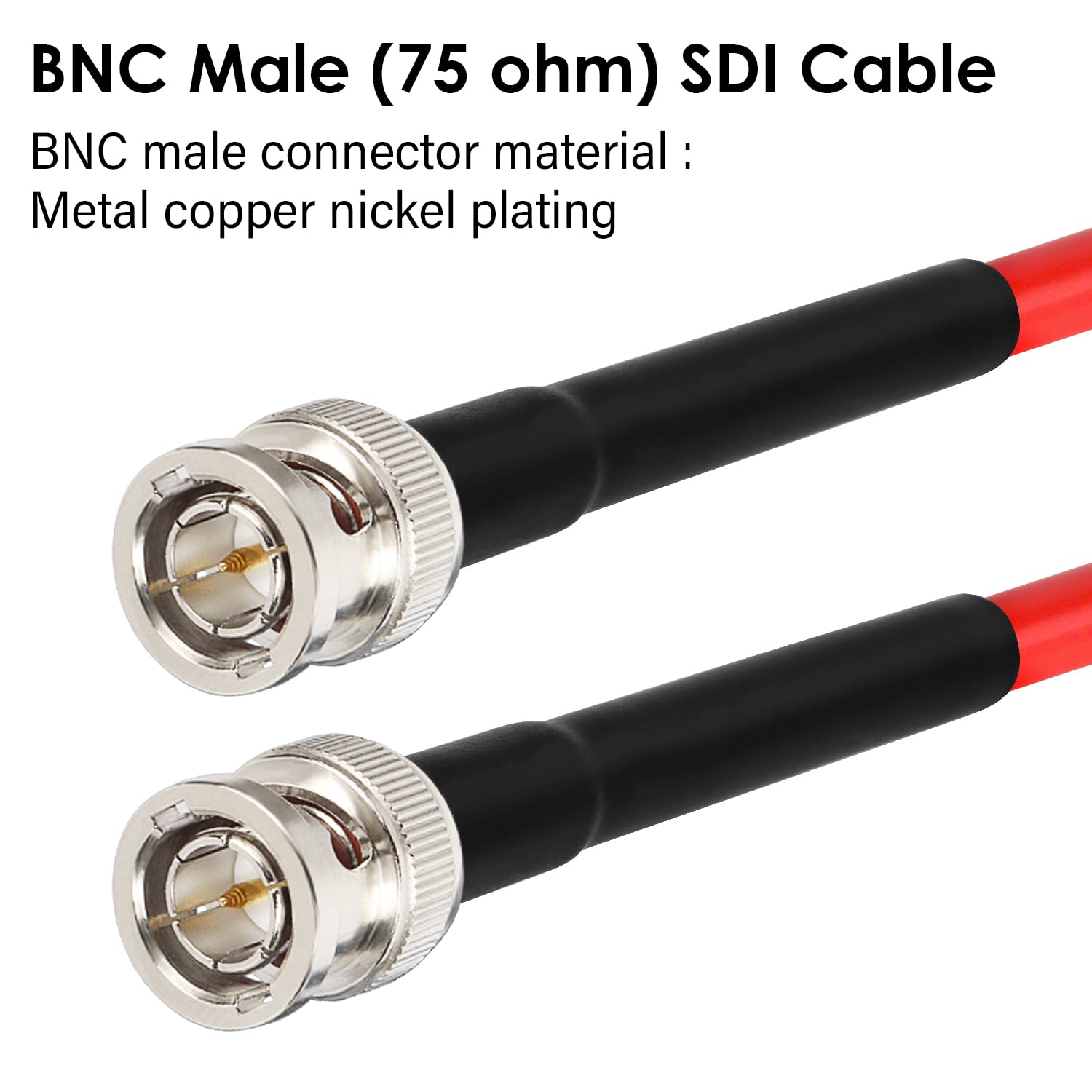 100FT SDI Cable BNC Cable - 75 Ohm RG59 BNC Male Digital Video Cable for 4K 1080P 3G/6G HD-SDI Camera, Monitor, Video Recorder | Compatible with Security Cameras, SDI to HDMI Converters & Splitters | Professional Video Production & Live Streaming Setup
