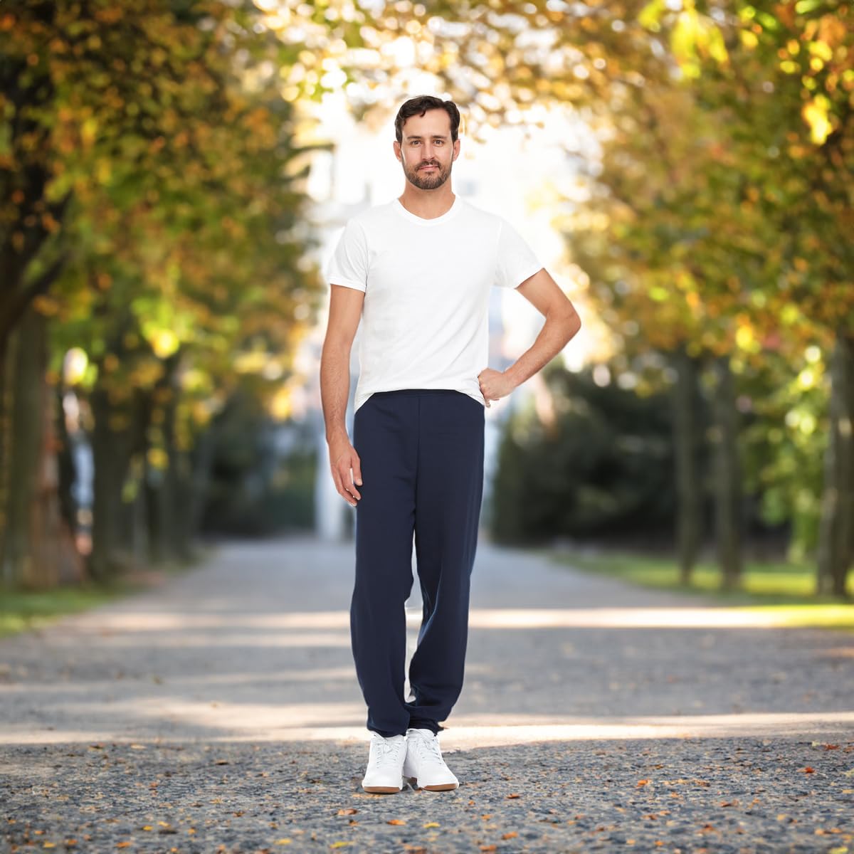 BILLIONHATS 12 Pack Men's Jogger Sweatpants - Comfortable Bulk Wholesale Joggers for Men, Homeless Shelter Donations | Perfect for Gym, Lounge & Charity Events