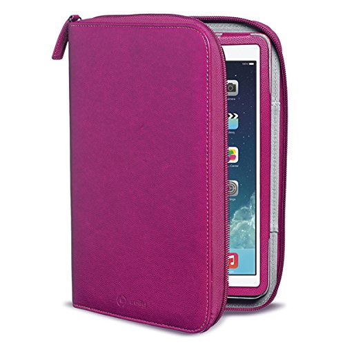 Premium Zippered iPad Air Organizer Case - Durable & Stylish Red Protective Sleeve for iPad Air 5th/4th Generation - Perfect for Travel, Office & School Use