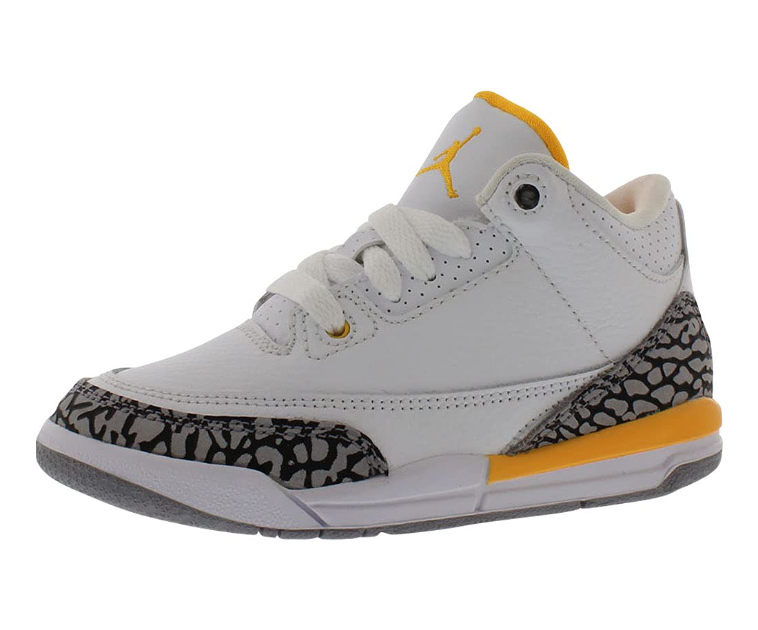 Nike Air Jordan 3 Retro Laser Orange Kids' Basketball Shoes (PS) 441141-108 - Perfect for School, Sports & Casual Wear