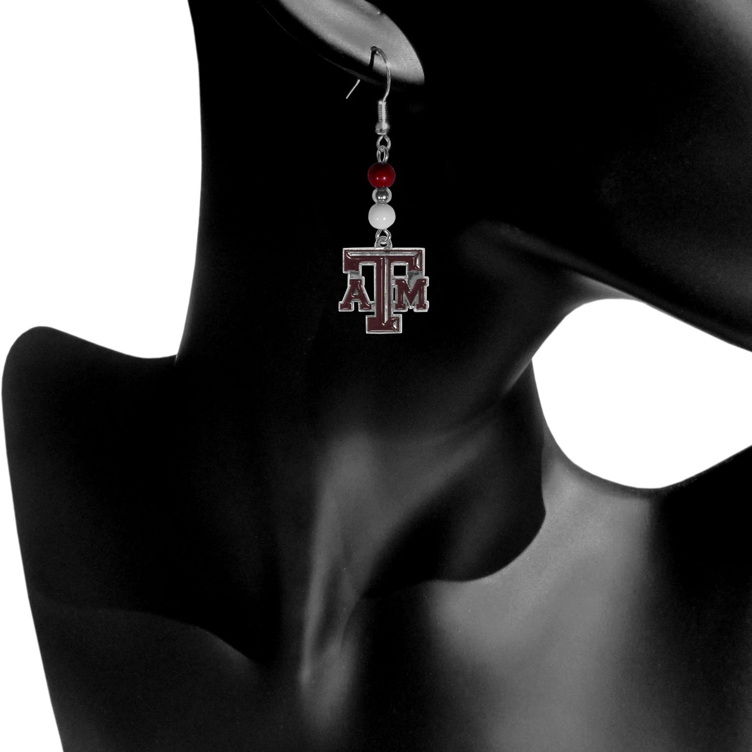 NCAA Fan Bead Dangle Earrings for Women - Stylish College Sports Jewelry - Perfect for Game Day, Tailgating & School Spirit Events