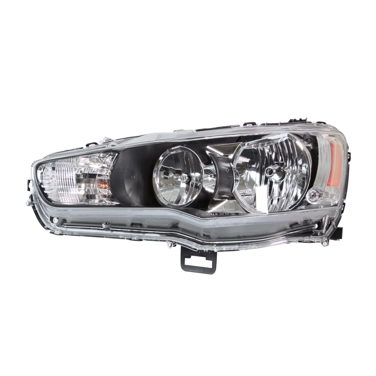 TYC Left Headlight Assembly Compatible with 2009-2015 Mitsubishi Lancer - Replacement for Damaged Headlights, Improved Night Visibility & Safety Driving