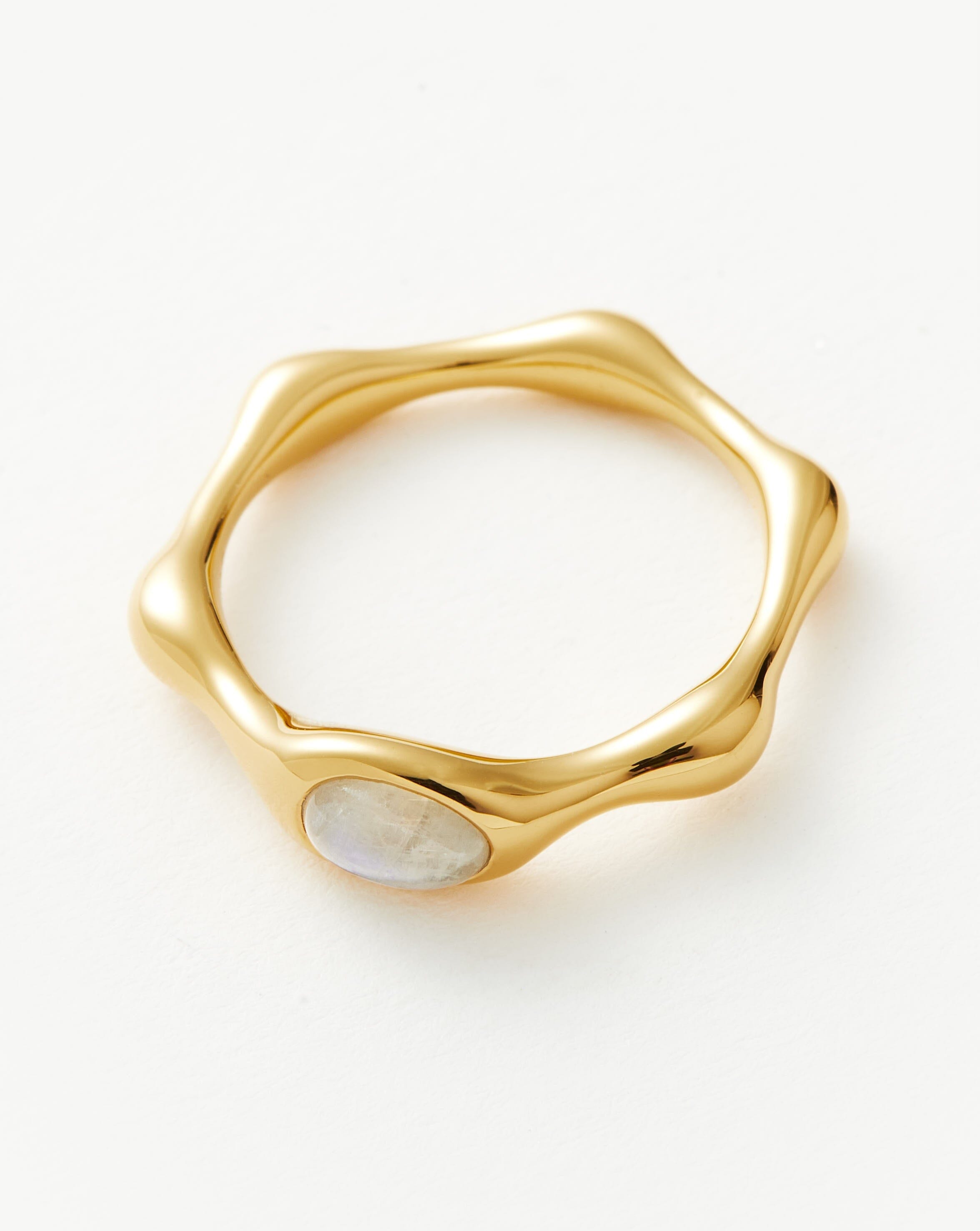 Magma Gemstone Stacking Ring - 18k Recycled Gold Vermeil on Recycled Sterling Silver | Dainty Layering Ring for Women | Perfect Gift for Birthday, Anniversary & Everyday Wear