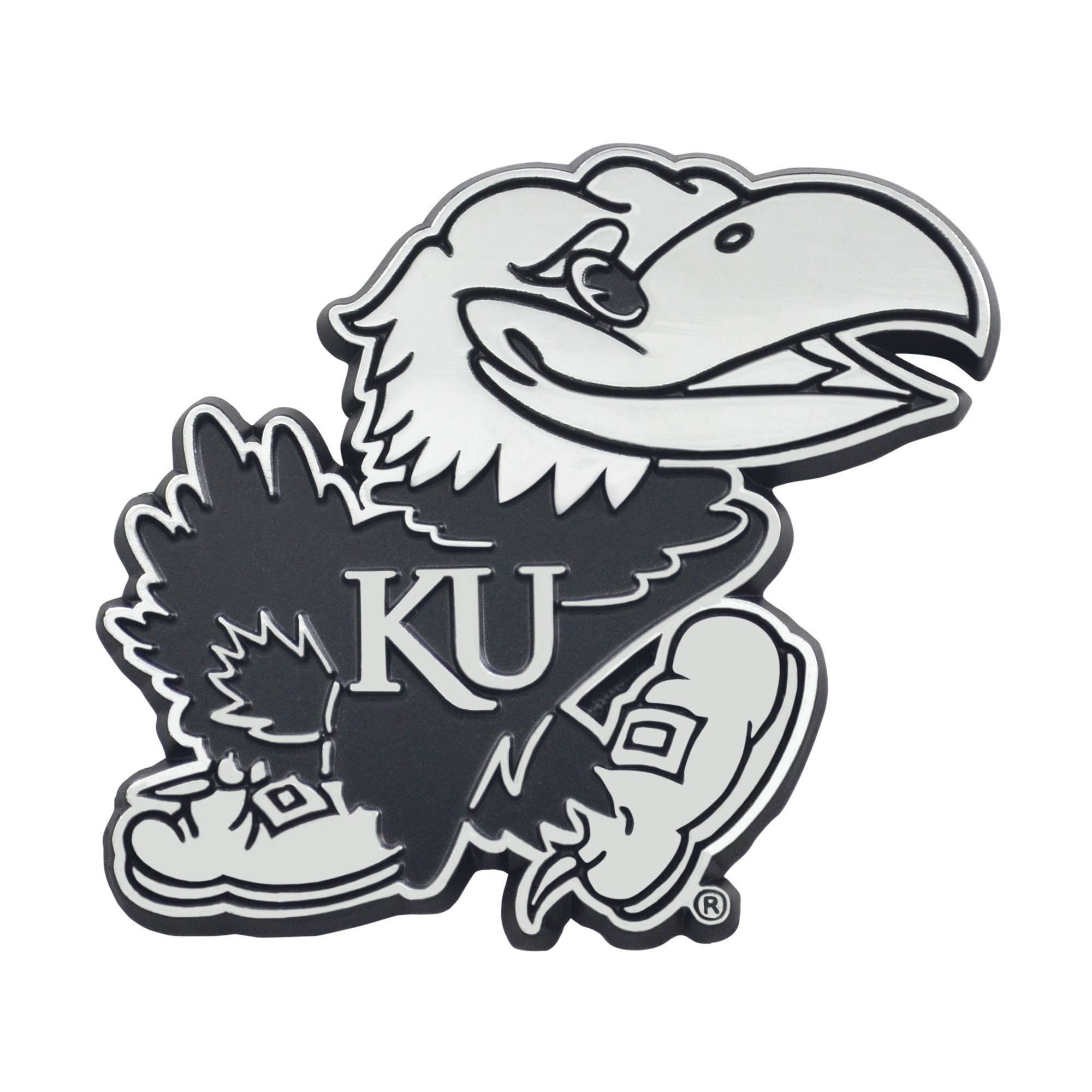 FANMATS NCAA Men's Chrome Emblem - Premium Metal Logo Decal for College Sports Fans | Perfect for Cars, Laptops & Home Decor