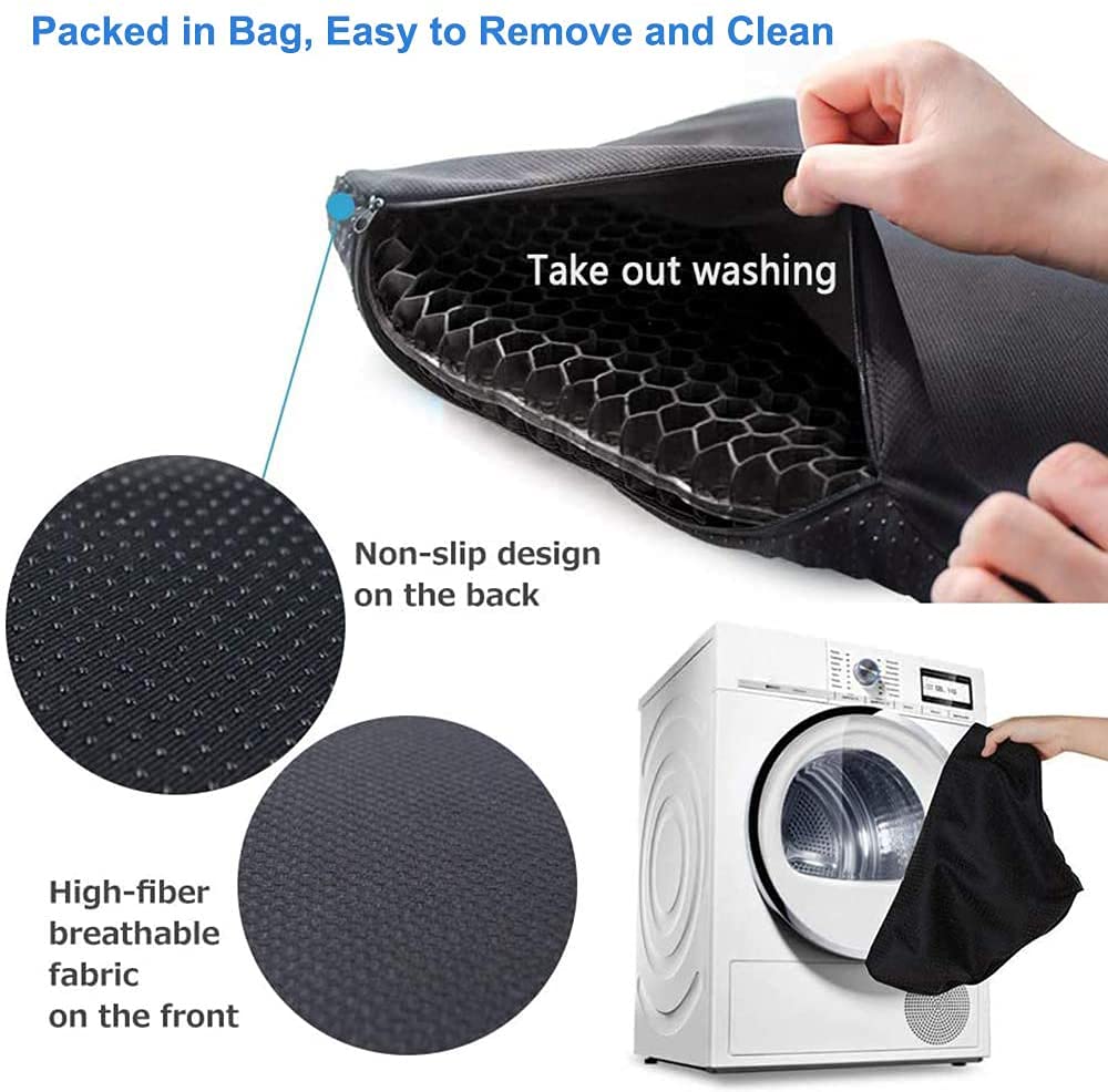 **Orthopedic Gel Seat Cushion for Pain Relief – Memory Foam & Elastic Support – Comfort for Office Chair, Car, Wheelchair – Reduce Back & Tailbone Pain – Ideal for Long Sitting & Driving**