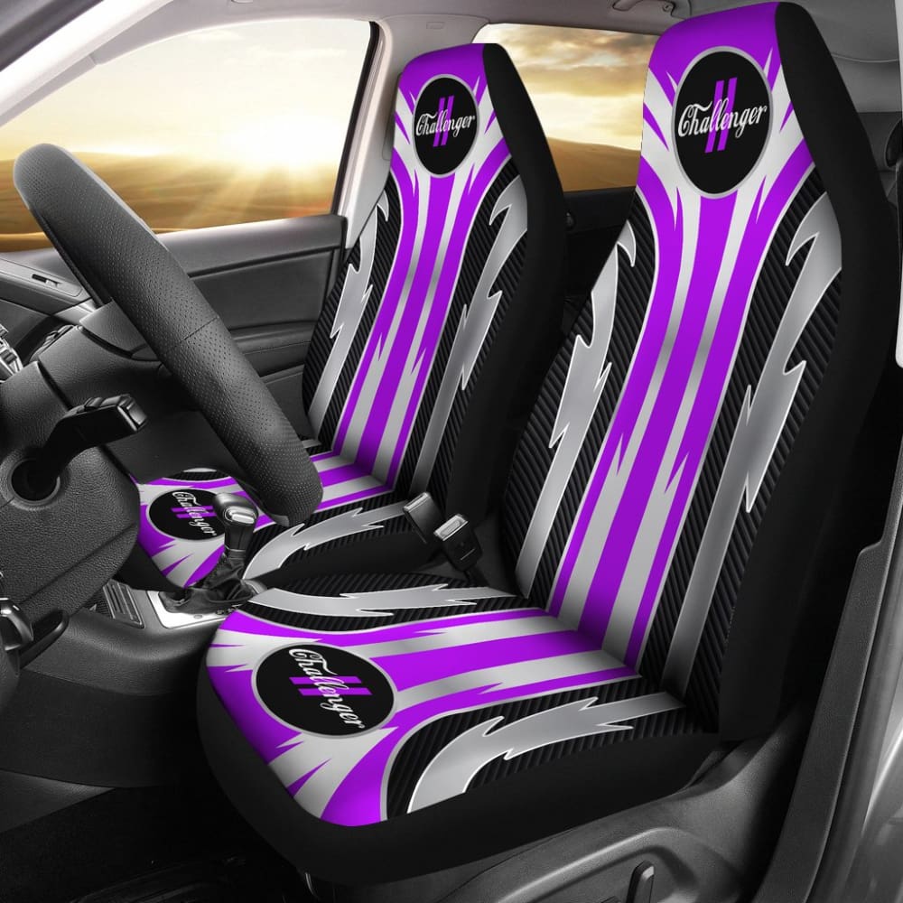 Premium Purple Dodge Challenger Seat Covers - Universal Fit for 2008-2023 Models - Soft Neoprene Fabric - Perfect for Road Trips & Car Shows
