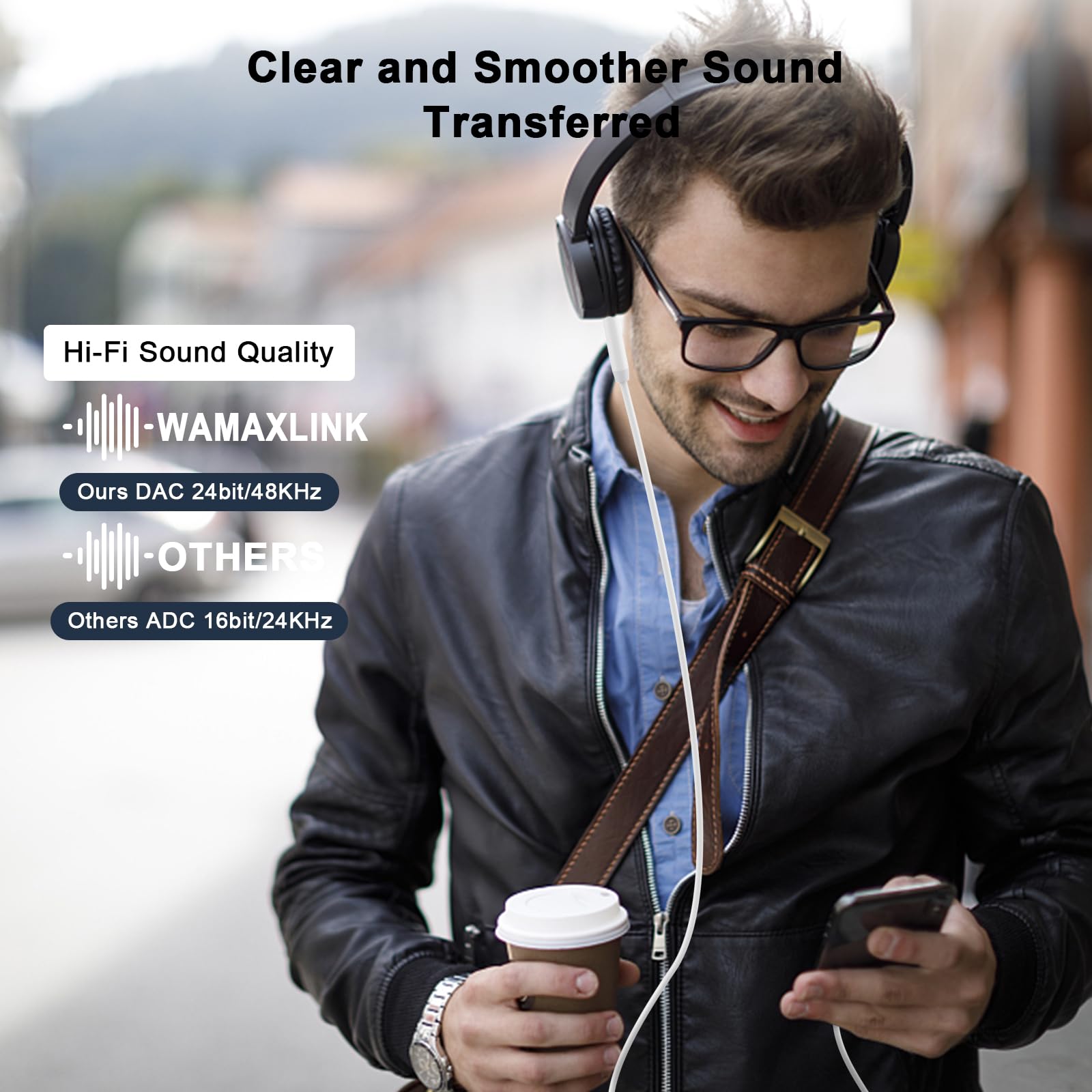 3.3ft USB Type C to 3.5mm Aux Audio Cable for iPhone 16/15 Series - Car, Home Stereo, Headphones & Speaker Compatible - Perfect for Music Streaming in Vehicles & Home Audio Systems