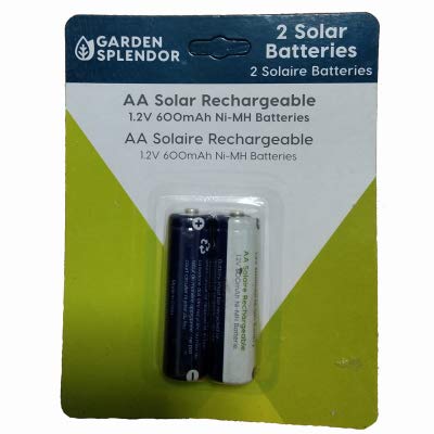 Solar Rechargeable AA Batteries (2-Pack) - Eco-Friendly Power Solution for Outdoor Gadgets, Solar Lights & Emergency Kits