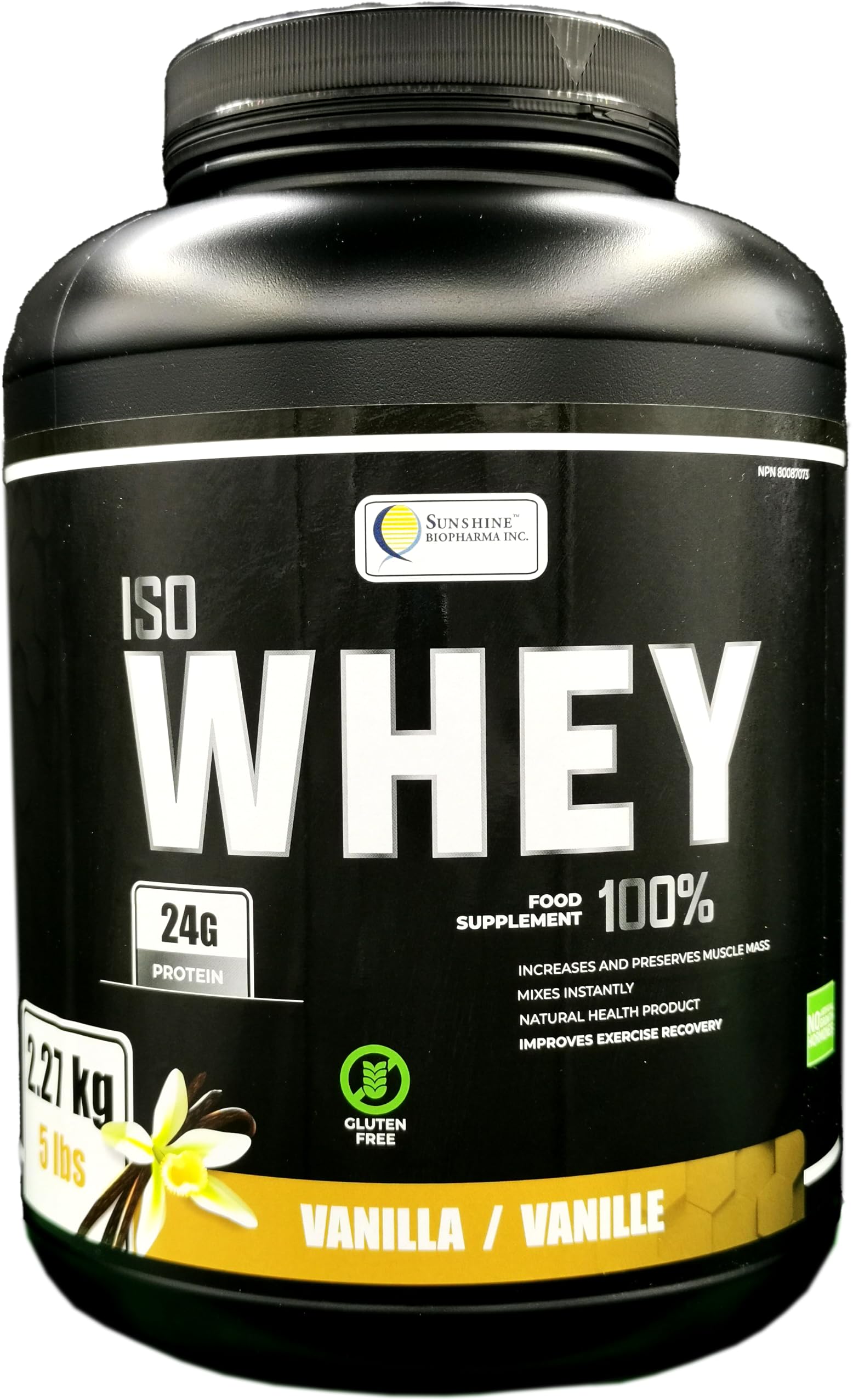 IsoWhey Protein Powder 5lb (2.27kg) - Ultra Filtered Whey Protein for Lean Muscle Growth & Maintenance | Supports Strength Training, Post-Workout Recovery & Healthy Lifestyle