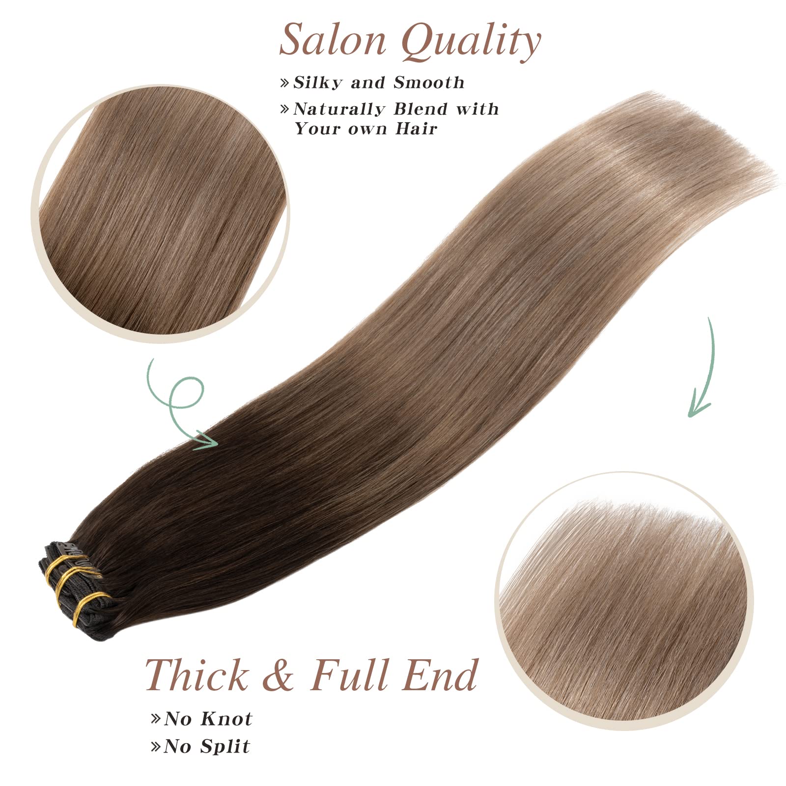 SEGO Clip In Hair Extensions 14/16/18/20/22