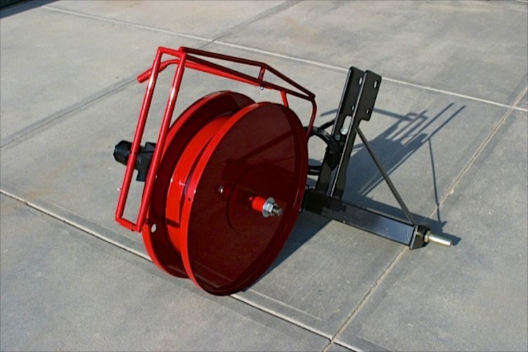 Heavy Duty Hydraulic Wire Winder with High Tensile Steel Reel - Tractor Mount for Cat. 1, 2 & 3 Hitch - Perfect for Fencing, Vineyard Trellising & Farm Maintenance