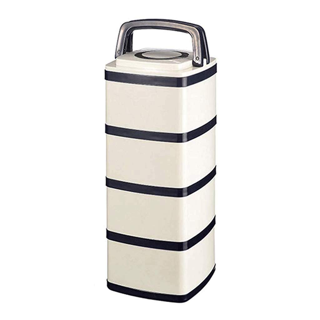 TWDYC Stainless Steel Bento Lunch Box - Insulated Food Container with Leakproof Design, Stackable & Thermal for Office, School & Picnic - Free White (Size L)