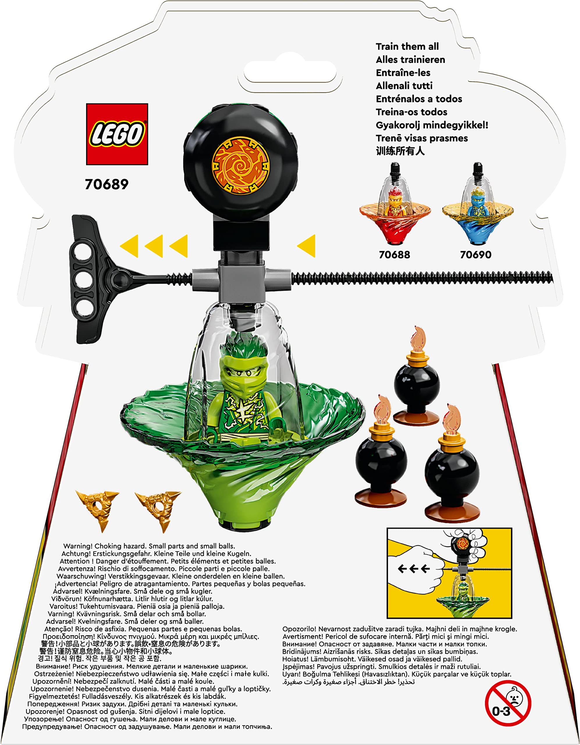 LEGO 70689 Ninjago Lloyd's Spinjitzu Ninja Training Toy Spinning Top for Kids Ages 6+ with Lloyd Minifigure - Perfect Gift for Birthday & Playtime Battles