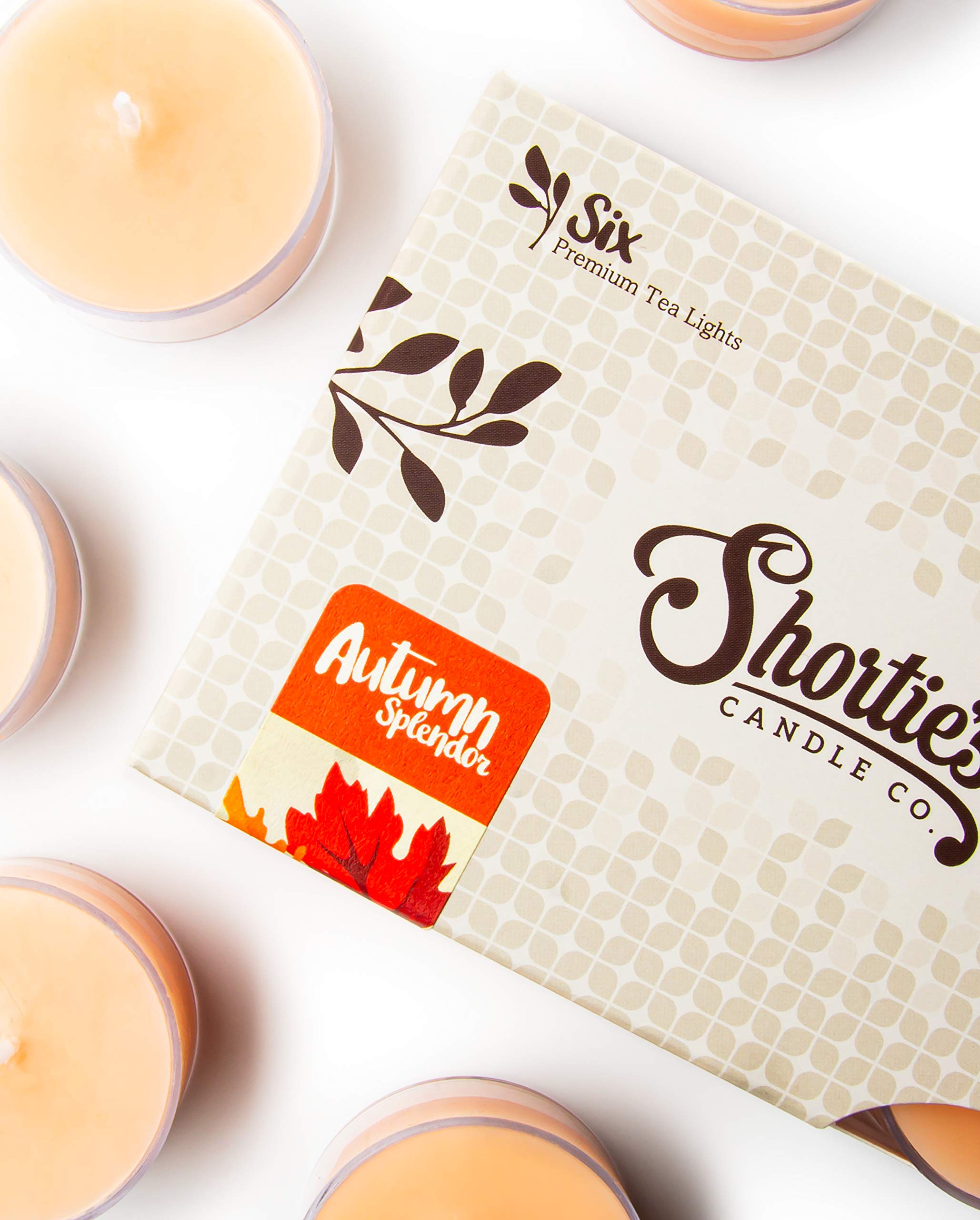 Premium Tealight Candles - Highly Scented with Essential Oils, 6 Orange Tea Lights, Made in USA - Perfect for Christmas, Holidays, Romantic Dinners & Home Decor