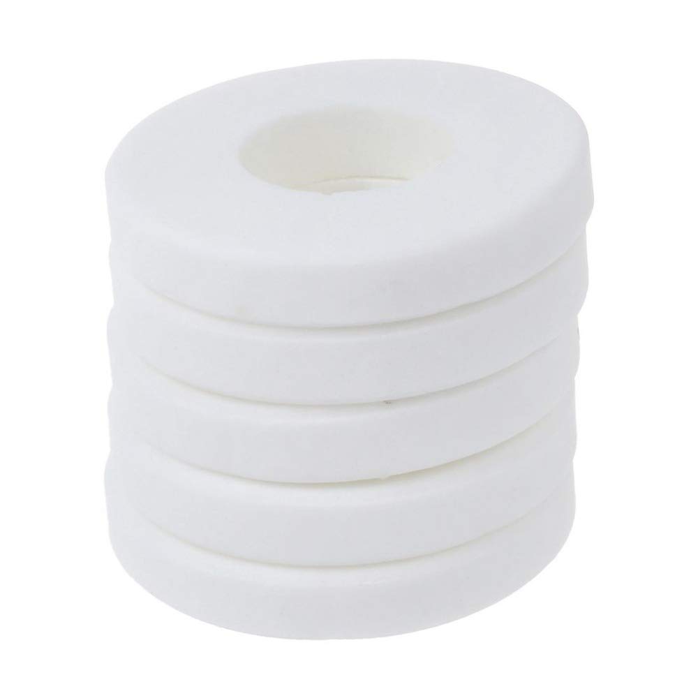 Ochoos 5-Pack Ceramic Washers - 26x11x4.6mm Round Insulation Spacers, White Ceramic Protection Rings for Electronics, DIY Projects & Heat Resistance Applications