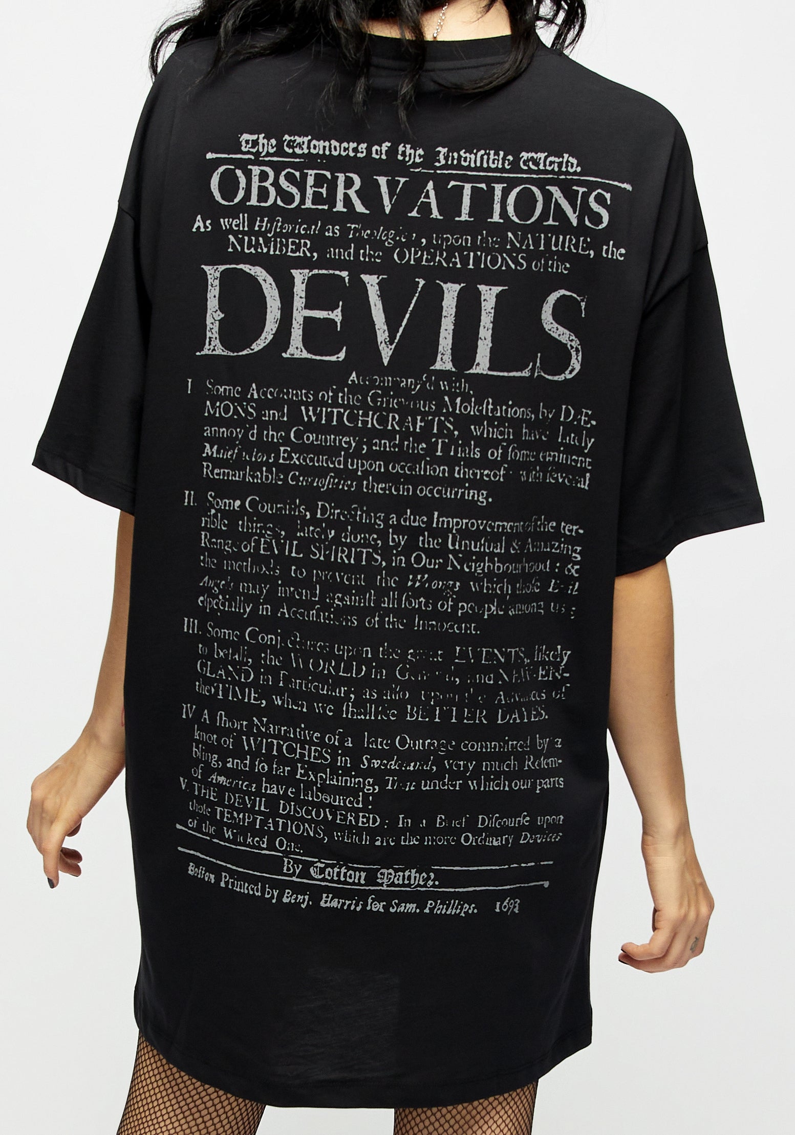 Memento Mori Tee Dress - Gothic Aesthetic T-Shirt Dress for Women | Casual Streetwear & Layering Outfit
