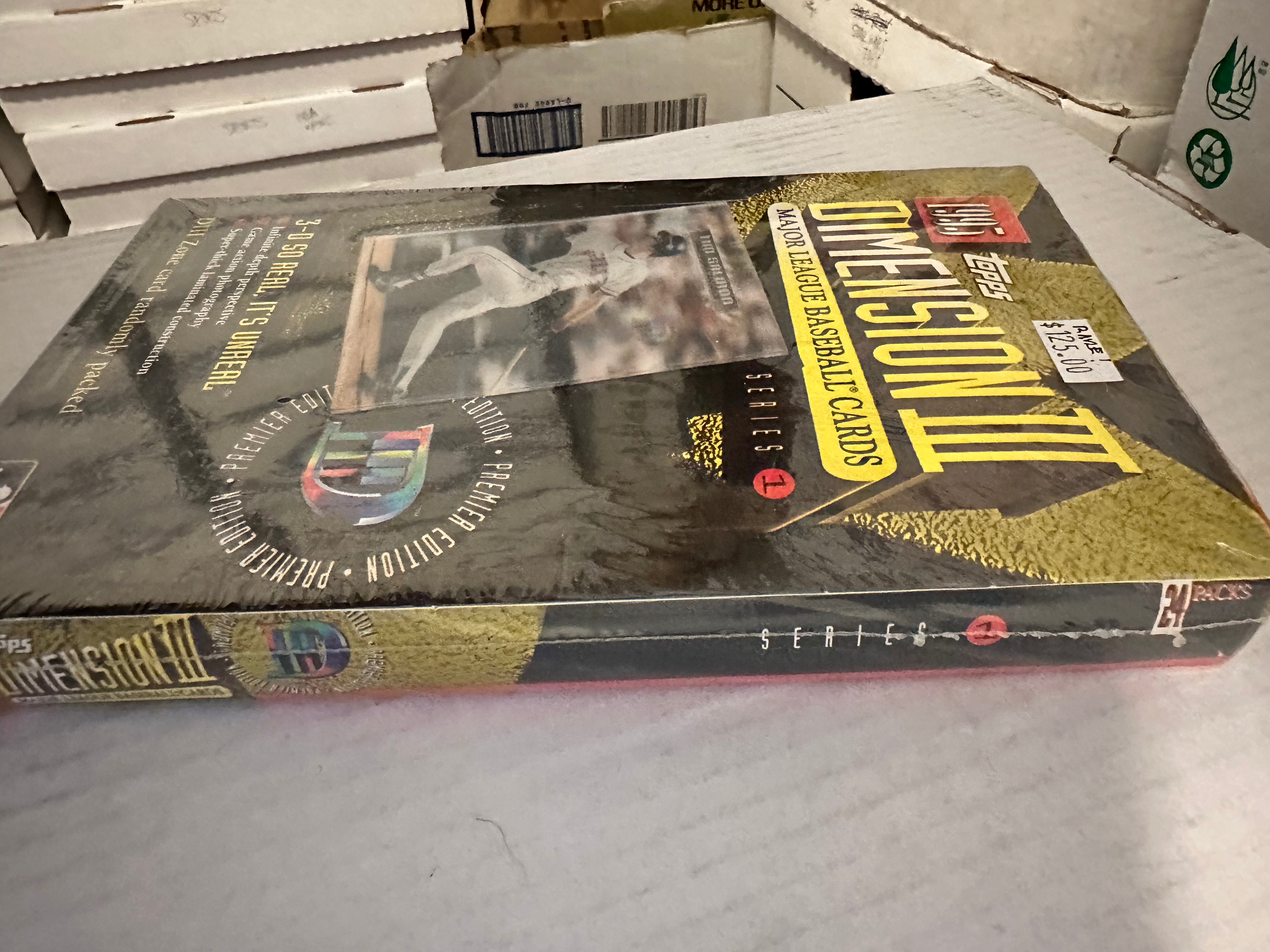 1995 Topps Baseball Dimension 3 Rare 3D Trading Cards - Factory Sealed Collector's Box | Perfect for Sports Memorabilia Collections & Gift Giving