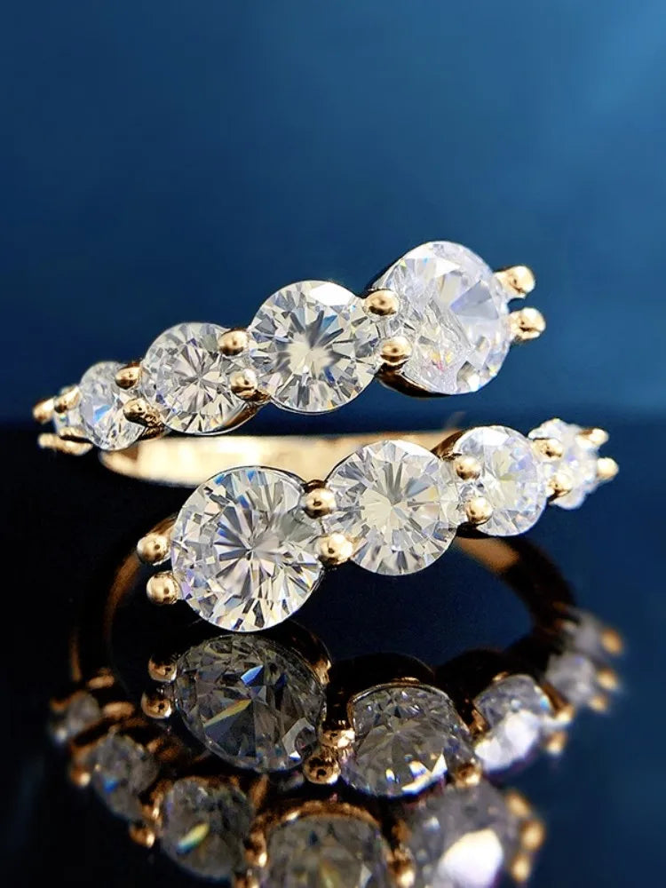 Elegant Diamond Whisper Ring - 14K Gold Dainty Stackable Band for Women | Perfect for Weddings, Anniversaries & Everyday Luxury