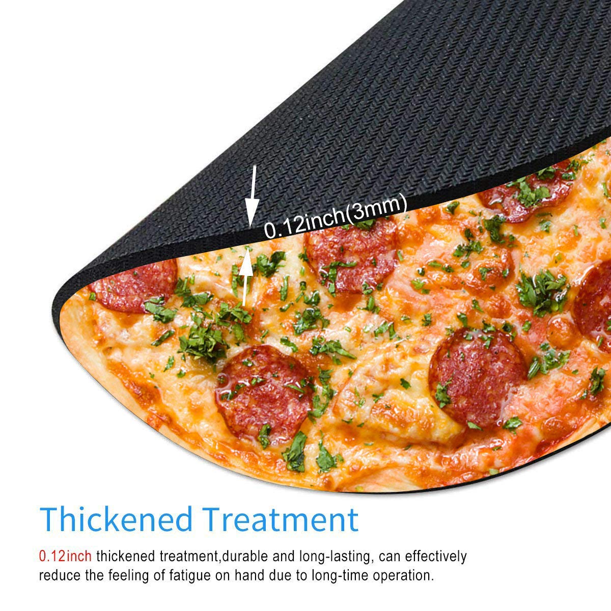 Smooffly Round Pizza Mouse Pad - Non-Slip Pepperoni Design for Gaming & Office Use - Perfect for Computer, Laptop & Desk Accessories