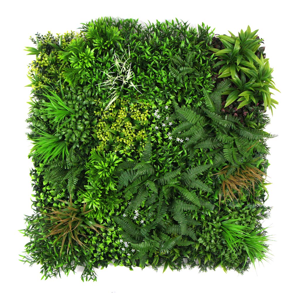 40x40 Inch Artificial Plant Wall Panels - Realistic Faux Ivy Leaves Greenery Grass Backdrop for Outdoor Privacy Fence Covering | Perfect for Patio, Garden, and Home Décor