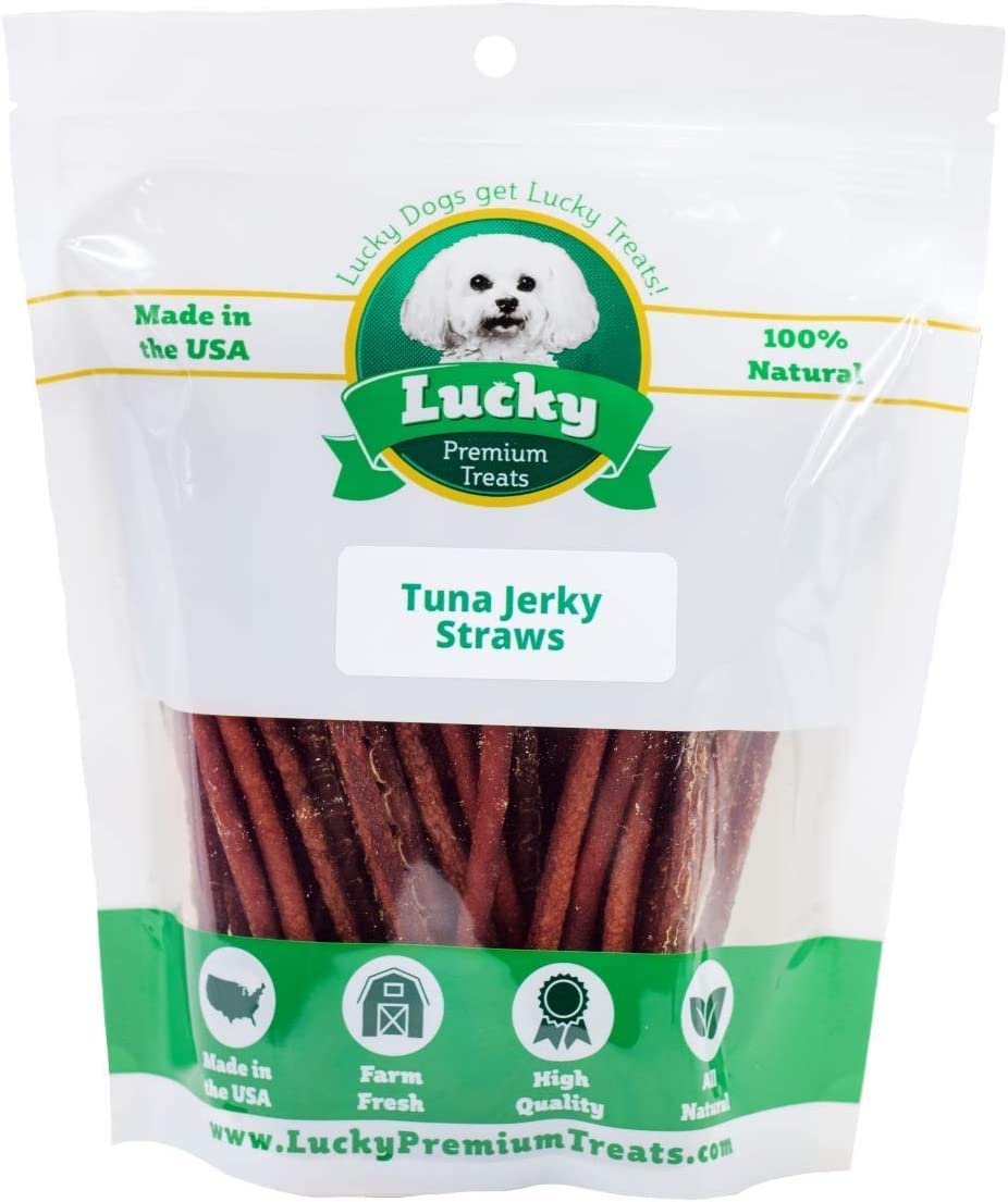 Premium All-Natural Tuna Jerky Straws for Dogs & Cats – Single Ingredient, High in Omega-3, Grain-Free Pet Training Treats (13 oz) – Perfect for Reward Snacks, Dental Health & Outdoor Adventures