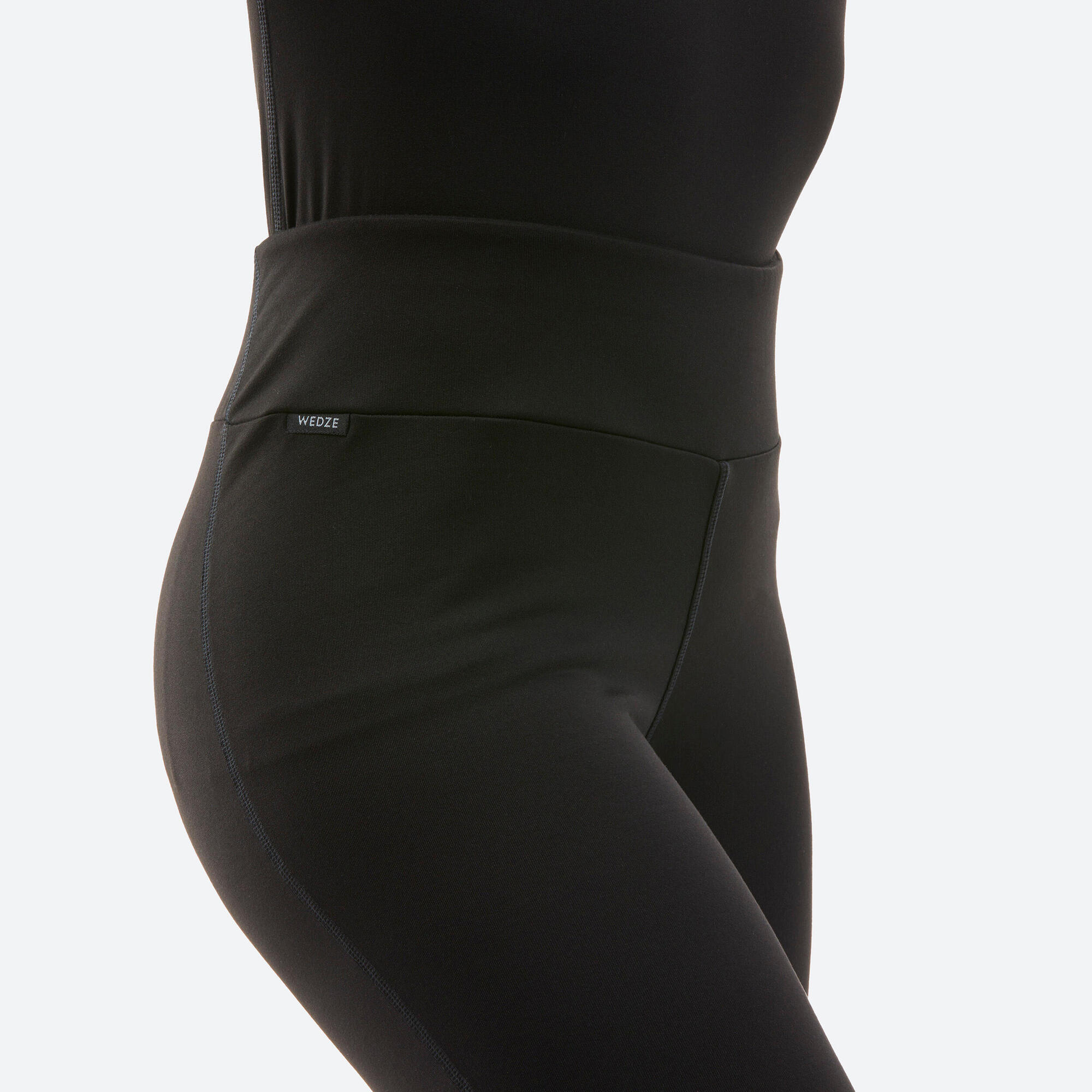 Wedze Women's BL 500 Thermal Ski Base Layer Pants - Black | Moisture-Wicking & Warm Winter Underwear for Skiing, Snowboarding & Cold Weather Activities