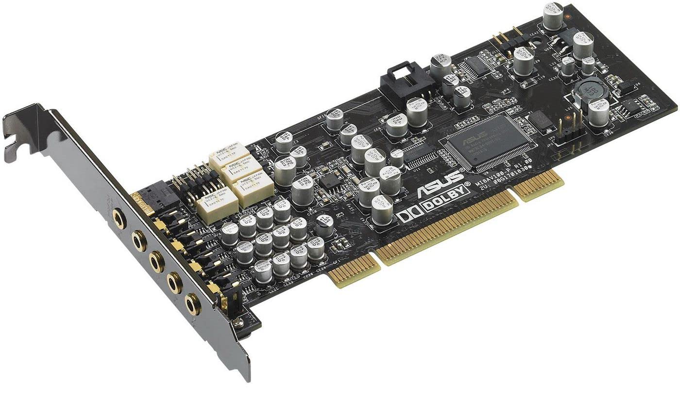ASUS Xonar D1 7.1 Channel PCI Sound Card with 192kHz/24-bit DAC - High-Quality Audio for Gaming, Music Production & Home Theater PCs