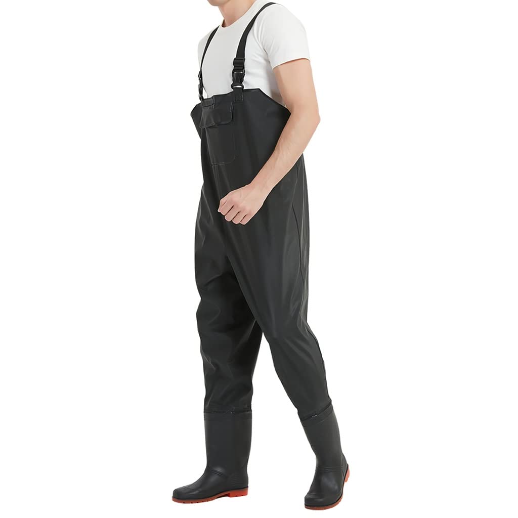 Waterproof PVC & Jersey Liner Chest Waders with Boots for Men & Women - Ideal for Hunting, Fishing, Farming & Waterfowl Activities | Durable Outdoor Gear for Wet Environments