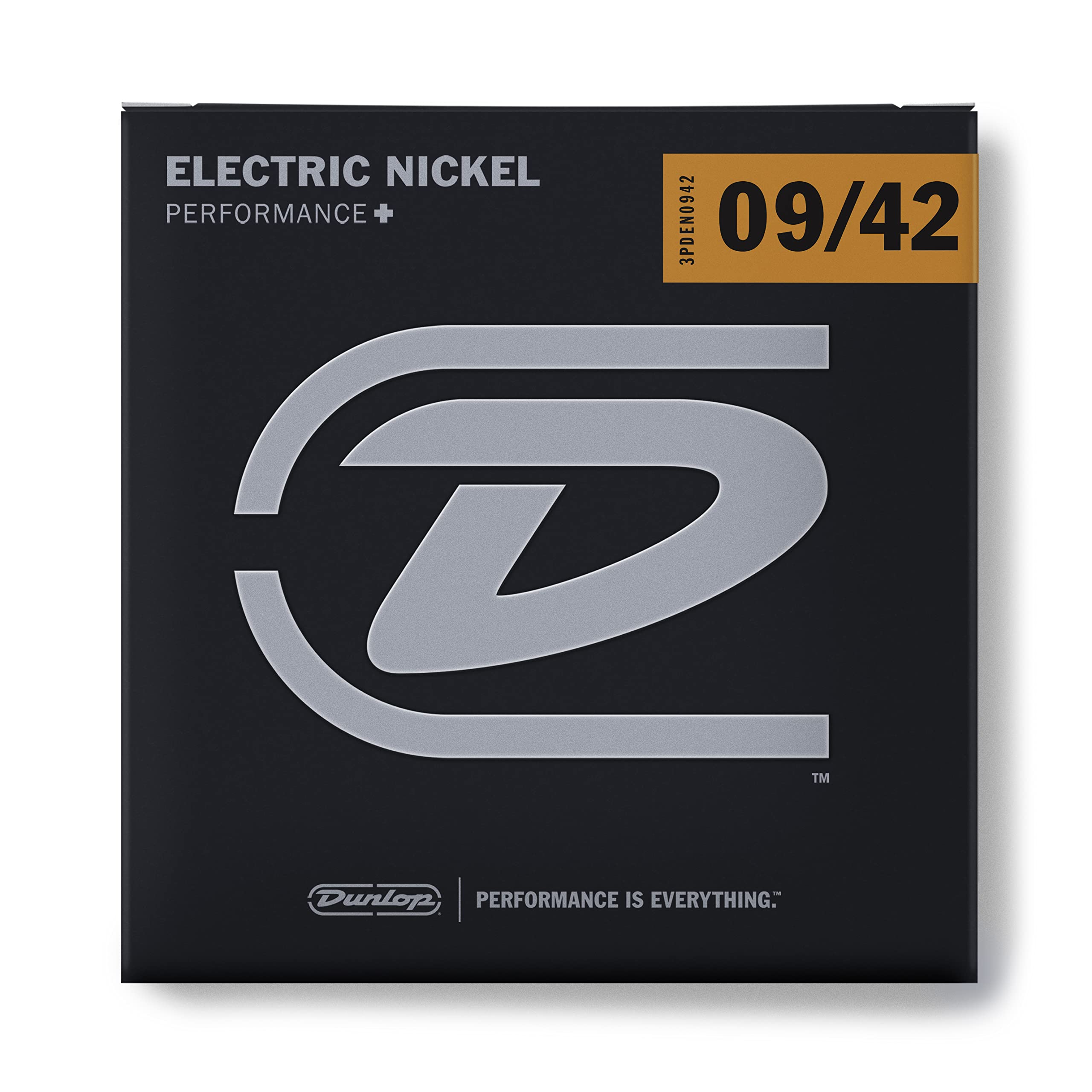 Dunlop 3PDEN0942 Nickel Wound Electric Guitar Strings - Light Gauge .009–.042 (3 Sets/Box) | Perfect for Rock, Blues & Studio Recording