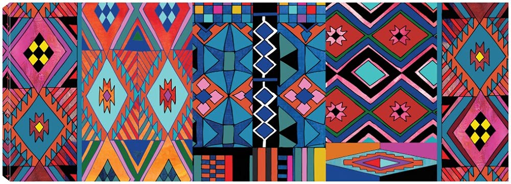 Hand-Painted Tribal Canvas Wall Art by Nikki Chu - 60x22 Inches - Ready to Hang Home Decor for Living Room, Bedroom, Office & More - Perfect for Boho, Modern & Eclectic Interior Design Styles