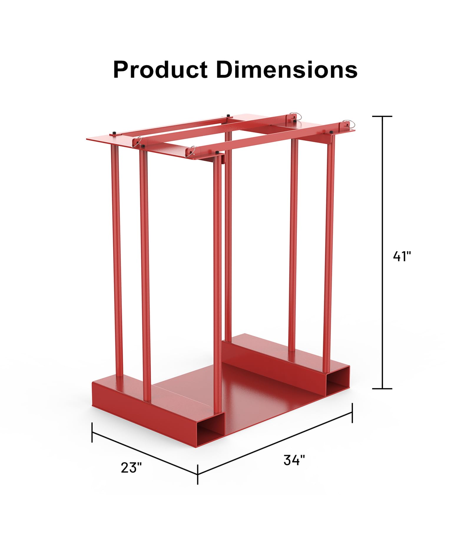 Heavy Duty Forkliftable Cylinder Storage Caddy - Industrial Gas Cylinder Safety Rack with Durable Steel Frame - OSHA Compliant for Warehouse, Factory & Garage Use - Perfect for Securing Oxygen, Acetylene & Propane Tanks