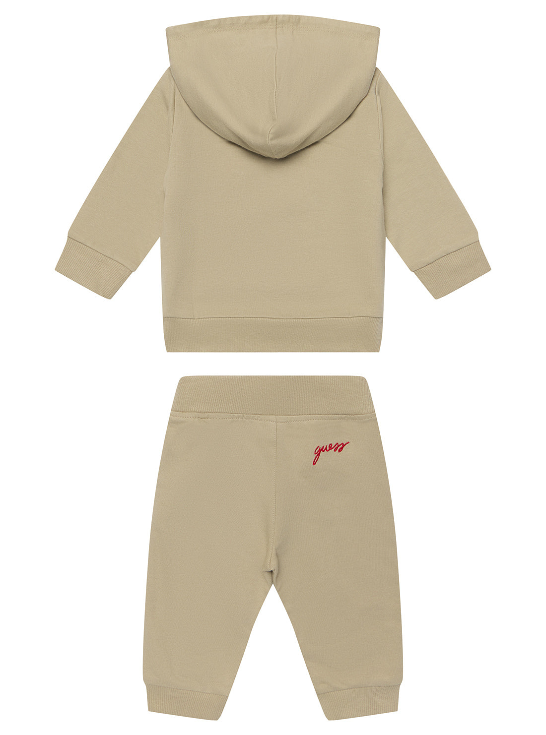 Beige Active Zip Hoodie and Pants Set for Baby Boys & Girls 0-18 Months - Soft Cotton Comfort Outfit for Playtime, Outdoor Adventures & Casual Wear