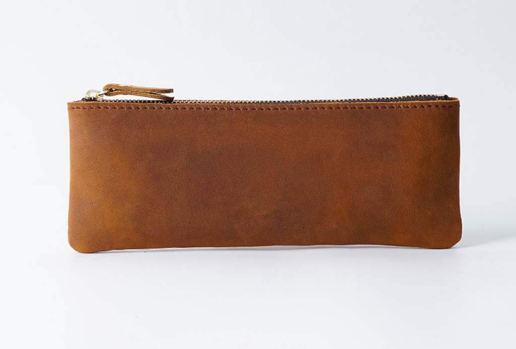 Premium Leather Pen & Pencil Case Holder - Elegant Stationery Organizer for Office, School & Travel - Perfect Gift for Students & Professionals