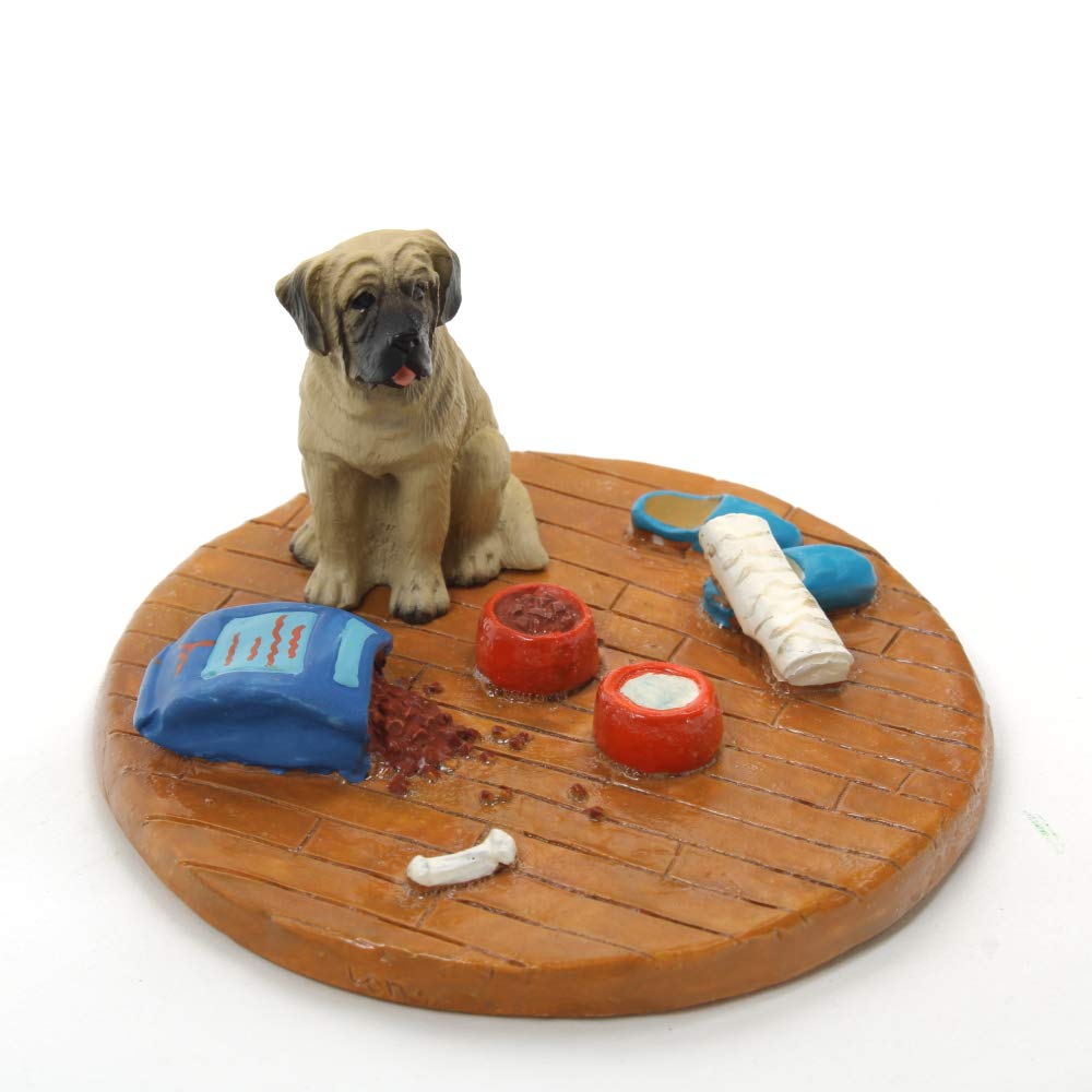 Collectible Mastiff Figurine - Lifelike Adorable Dog Statue for Home Desk Decor, Nursery Sculpture | Perfect Gift for Pet Lovers & Home Decoration | Use in Living Room, Office, or as a Thoughtful Present