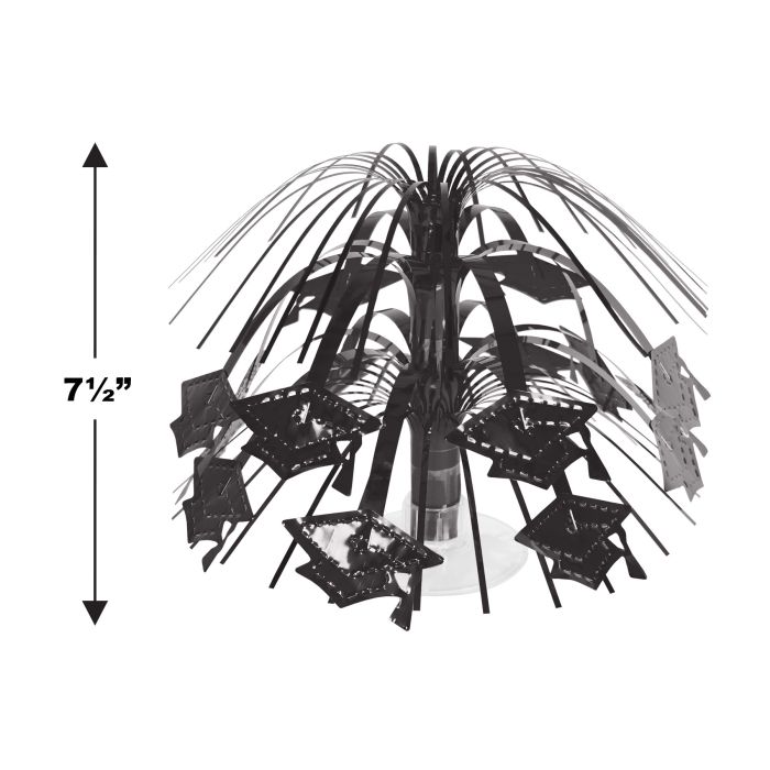 12 Pack Beistle Black Graduation Cap Mini Cascade Centerpieces - Perfect for Graduation Party Decorations, Table Centerpieces, and Photo Backdrops
