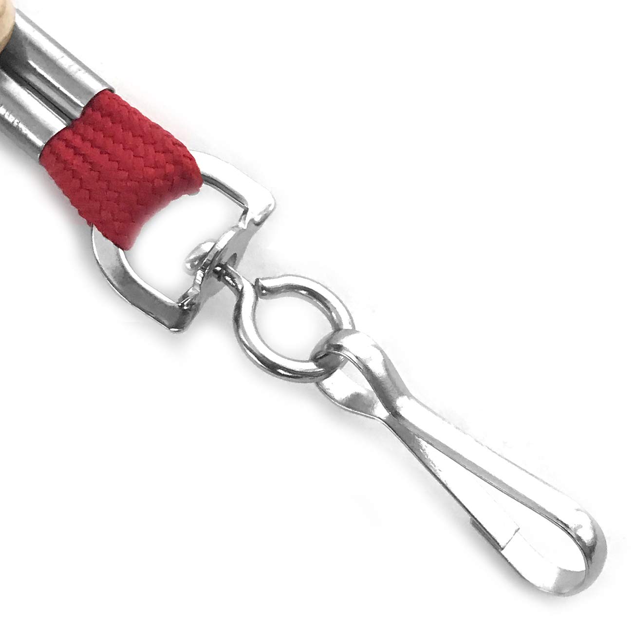 Beebel 100 Pack Red Lanyards with Swivel Hook - ID Badge Holders for Office & Events