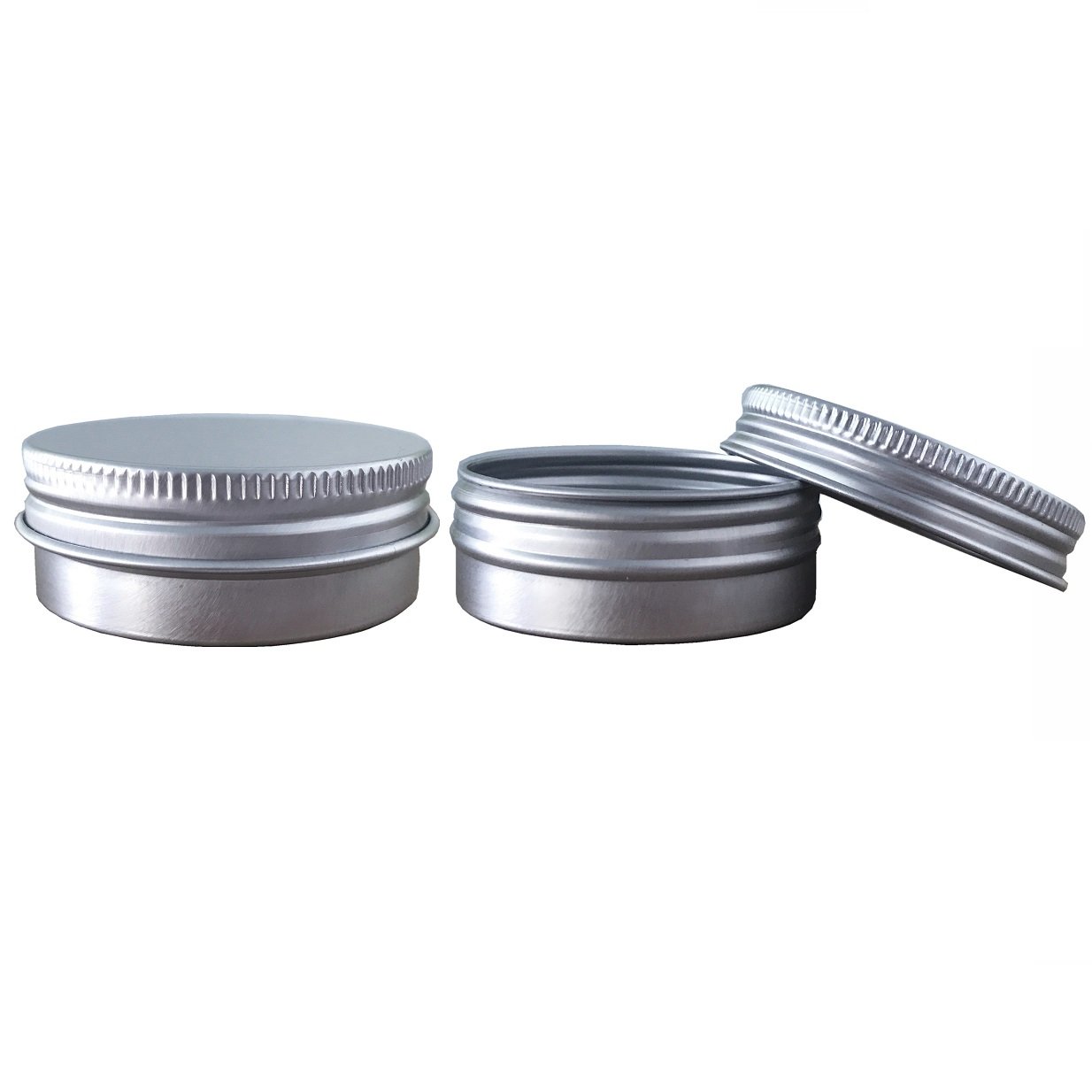12 Pack 1 OZ/30ml Screw Top Aluminum Tin Jars - Round Metal Containers for Cosmetics, Candle Making, Lip Balm, Salve, Makeup, Eyeshadow & Powder | Ideal for DIY Beauty Products, Travel Size Storage & Small Batch Creations