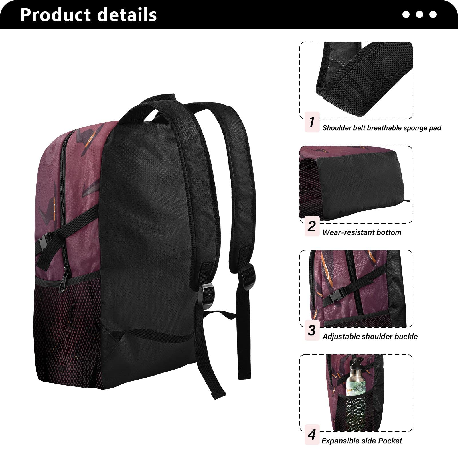 Waterproof 20L Lightweight Packable Backpack with Skull Design - Perfect for Halloween Decorations, Horror Parties, Hiking, Travel & Outdoor Camping | Durable Daypack with Multiple Pockets
