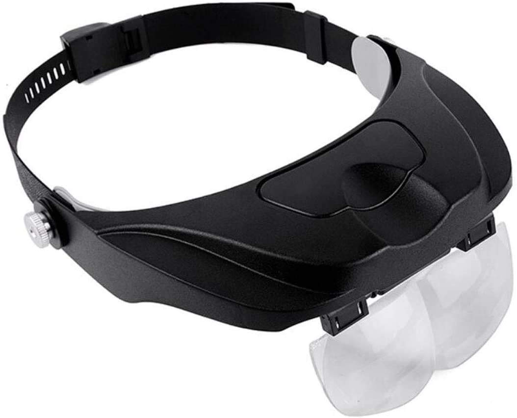 Head-Mounted Magnifying Glass with LED Light - 5X Magnifier for Reading, TV Watching, Jewelry Making, Mobile Phone & Watch Repair - Perfect for Crafts, Hobbies and Detailed Work